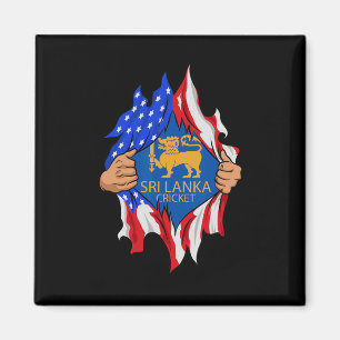 Sri Lanka Cricket Usa Flag Perfect For Lankan Cric Magnet