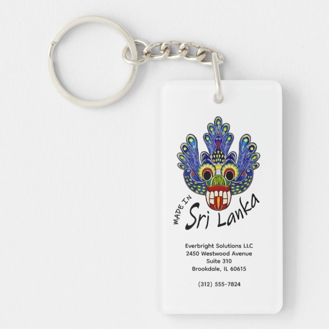 Sri Lanka devil mask Key Ring (Front)