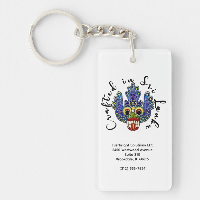 Sri Lanka devil mask Key Ring (Front)
