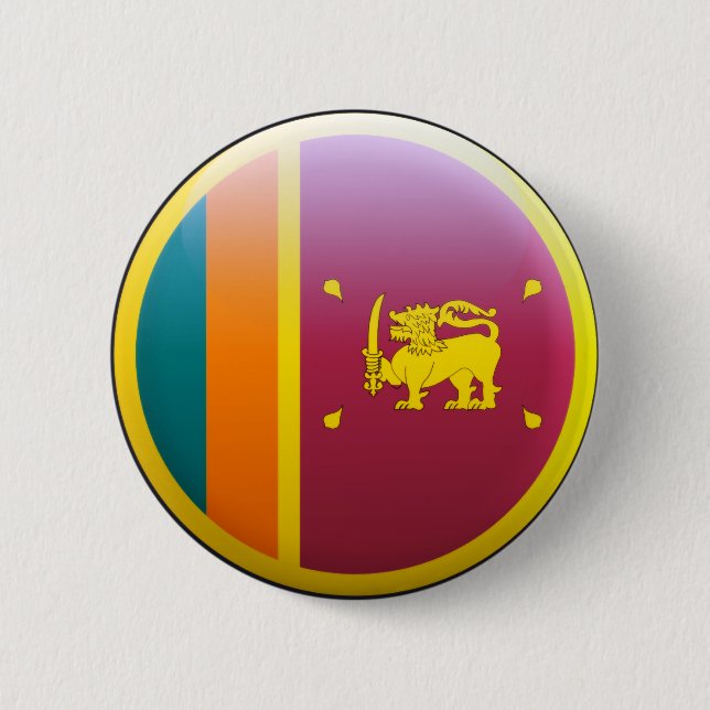 Sri Lanka Flag 6 Cm Round Badge (Front)