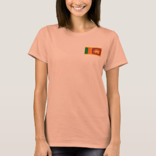 Sri Lanka Flag and Map dk T-Shirt