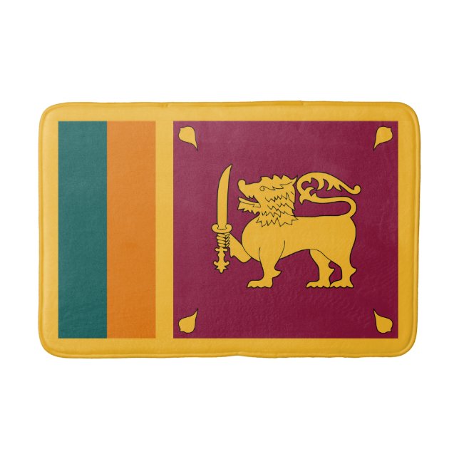 Sri Lanka Flag Bath Mat (Front)