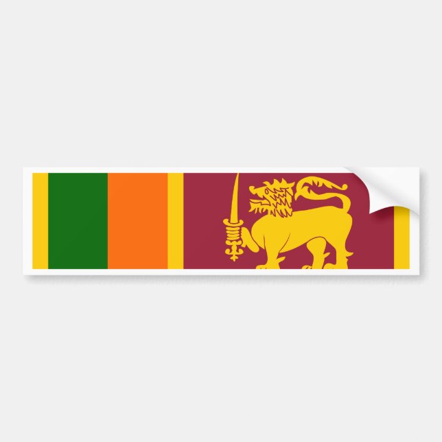 Sri Lanka Flag Bumper Sticker (Front)