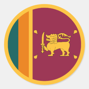 Sri Lanka Flag Classic Round Sticker