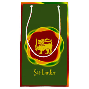 Sri Lanka Flag colors and Yellow Lion Sinhala Small Gift Bag