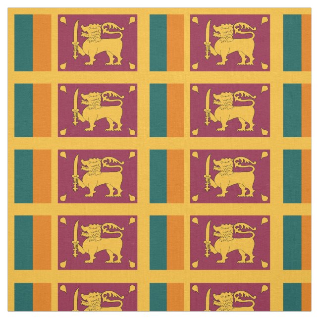 Sri Lanka Flag Fabric (Swatch)