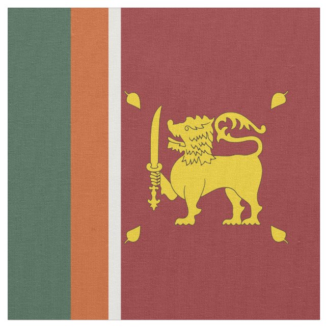 Sri Lanka flag Fabric (Close Up)
