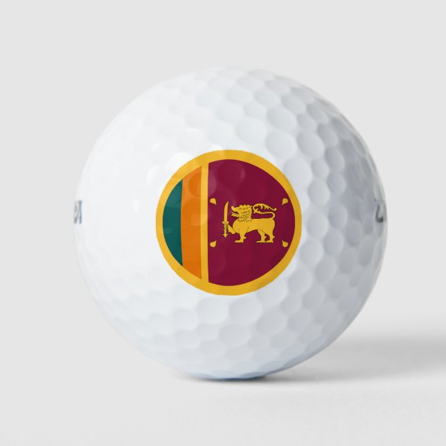 Sri Lanka Flag Golf Balls (Front)