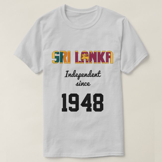 Sri Lanka Flag Independence Celebration T-Shirt (Design Front)