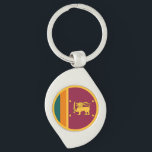 Sri Lanka Flag Key Ring<br><div class="desc">Patriotic flag of Sri Lanka.</div>