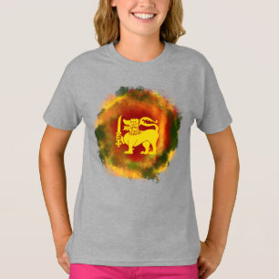 Sri Lanka Flag Lion design for Sri Lankans  T-Shirt