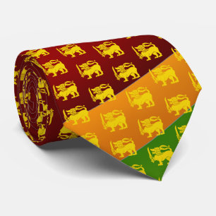 Sri Lanka Flag Lion Tie