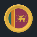 Sri Lanka Flag Paper Plate<br><div class="desc">Patriotic flag of Sri Lanka.</div>