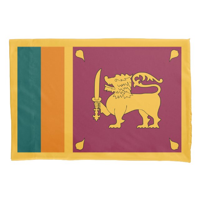 Sri Lanka Flag Pillowcase (Front)