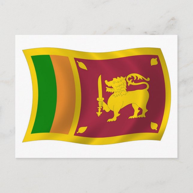 Sri Lanka Flag Postcard (Front)