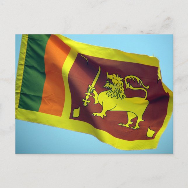 sri lanka flag postcard (Front)