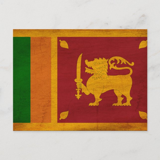 Sri Lanka Flag Postcard (Front)