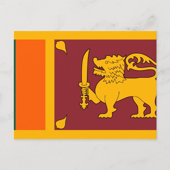 Sri Lanka Flag Postcard (Front)