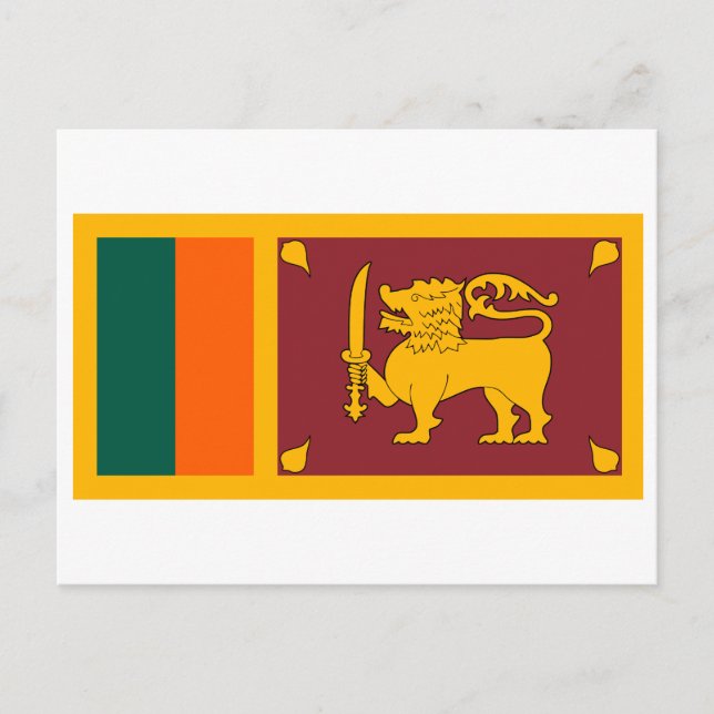 Sri Lanka Flag Postcard (Front)