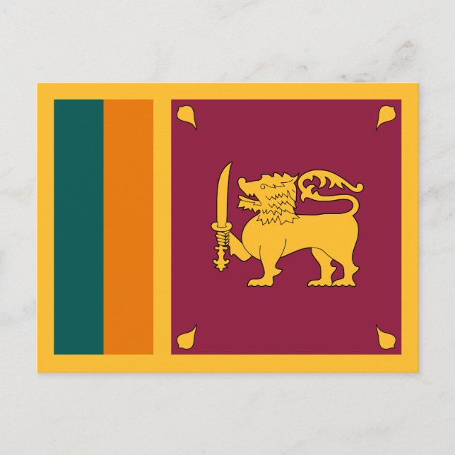 Sri Lanka Flag Postcard (Front)