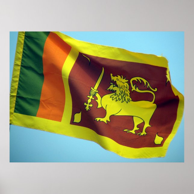 sri lanka flag poster (Front)