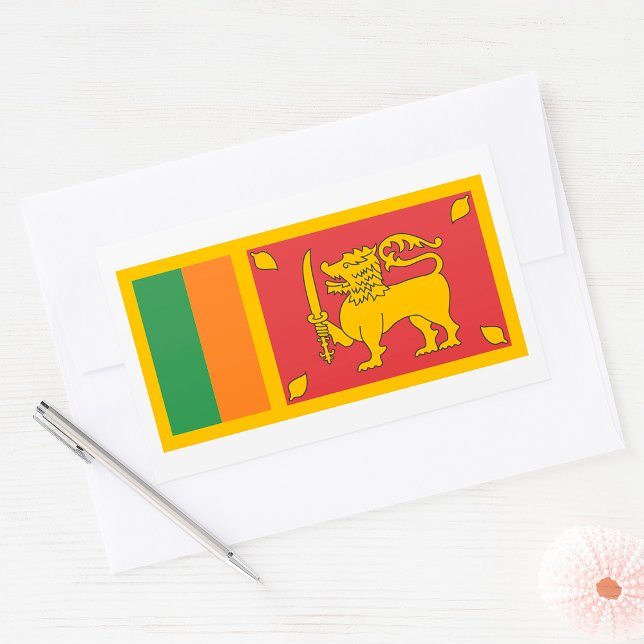 Sri Lanka Flag Rectangular Sticker (Creator Uploaded)
