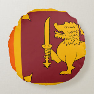 Sri Lanka Flag Round Cushion