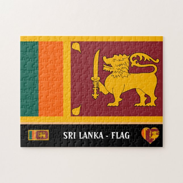 Sri Lanka Flag & Sri Lanka country / Sri Lanka Jigsaw Puzzle (Horizontal)