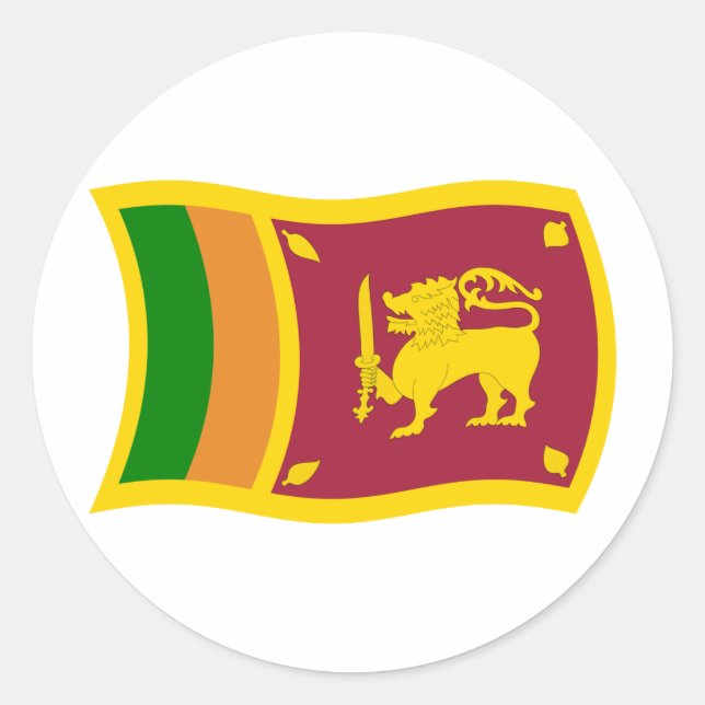 Sri Lanka Flag Sticker (Front)