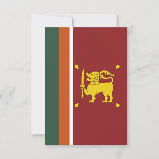 Sri Lanka flag Thank You Card (Front)