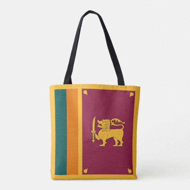 Sri Lanka Flag Tote Bag (Back)