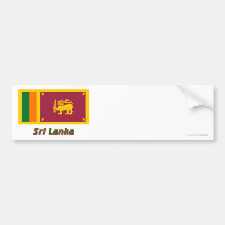 Sri Lanka Flag with Name Bumper Sticker