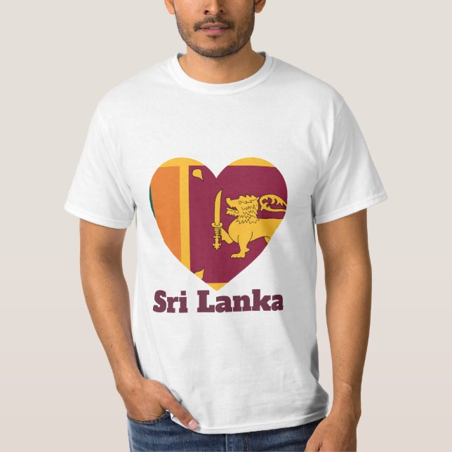 Sri Lanka Heart Flag T-Shirt (Front)