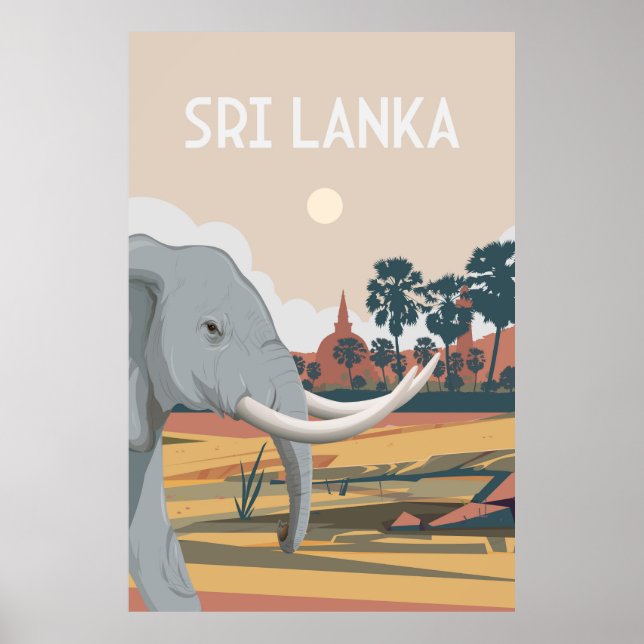 Sri lanka hikkaduwa travel poster Sri lanka, hikka (Front)