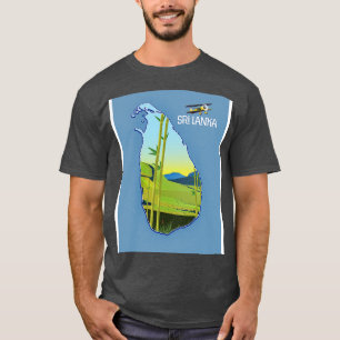 Sri Lanka island travel map T-Shirt