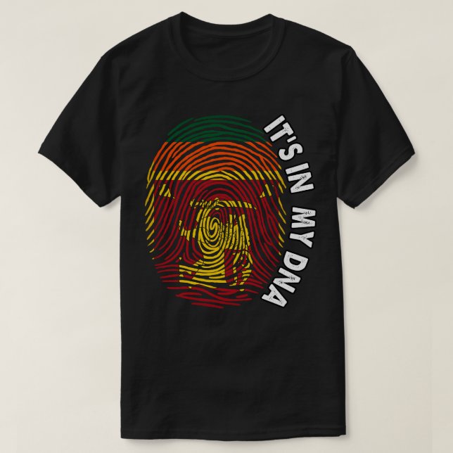 Sri Lanka Its In My DNA sri lanka flag Sri Lanka T-Shirt (Design Front)