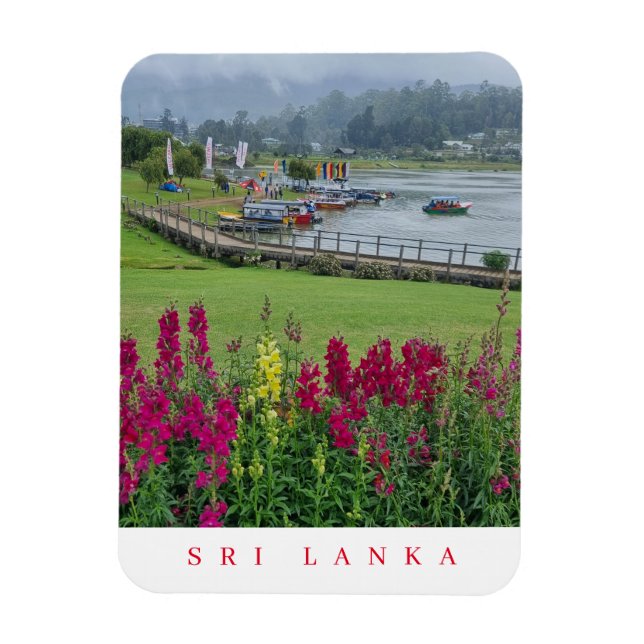Sri Lanka Lake Gregory view fridge magnet (Vertical)