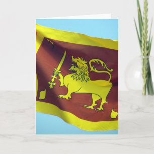 sri lanka lion flag card
