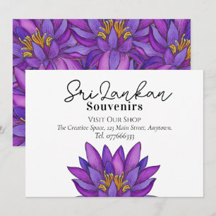 Sri Lanka  Lotus Flower Painting Invitation