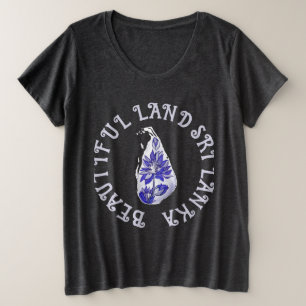 Sri Lanka Lotus Map Plus Size T-Shirt