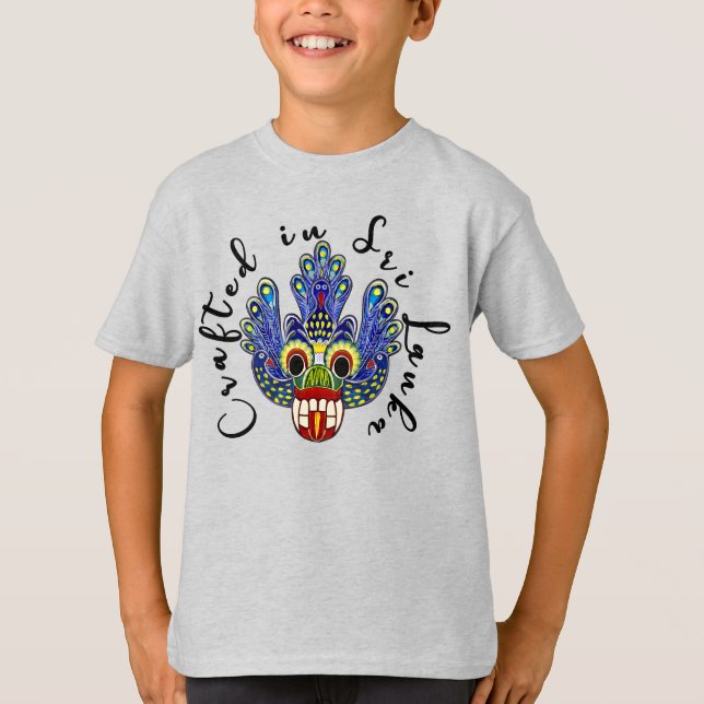 Sri Lanka peacock mask  T-Shirt (Front)