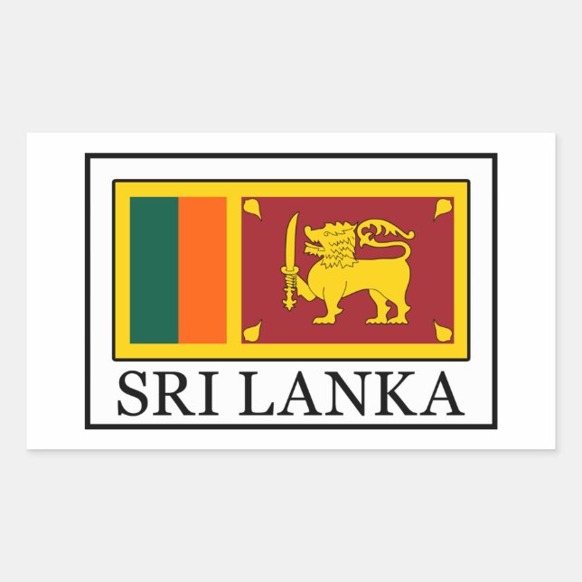 Sri Lanka Rectangular Sticker (Front)