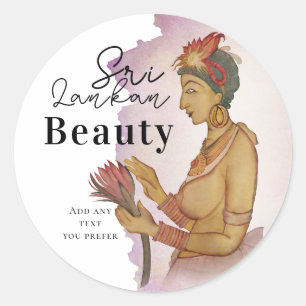 Sri Lanka Sigiriya Paintings Classic Round Sticker