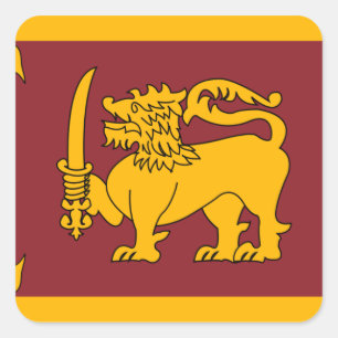 sri lanka square sticker