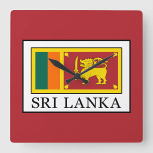 Sri Lanka Square Wall Clock