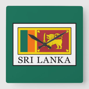 Sri Lanka Square Wall Clock
