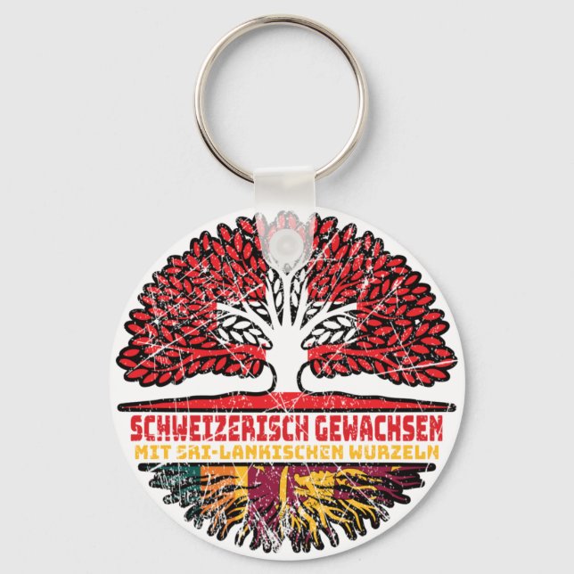 Sri Lanka Sri Lankan Swiss Tree Key Ring (Front)