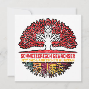 Sri Lanka Sri-Lankisch Schweizer Schweiz Baum Card