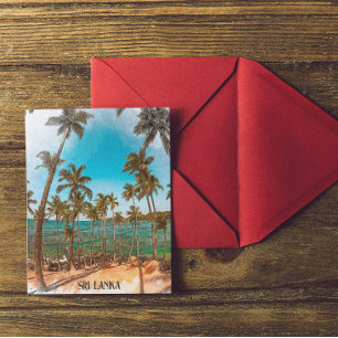 Sri Lanka Tropical Scenery Travel Postcard