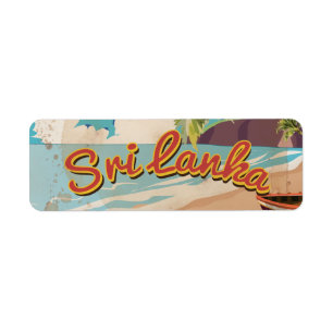 Sri Lanka Vintage Vacation Travel Poster